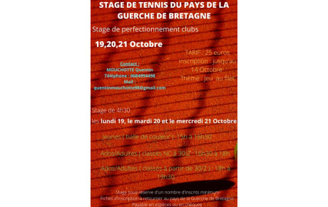 Stage tennis de la toussaint