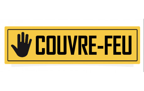 Info couvre feu et fermeture partielle de la salle.